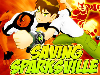 เกมส์ Ben 10 Saving Sparksville