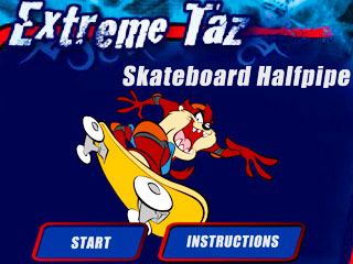 เกมส์ Extreme Taz Skateboard Halfpipe