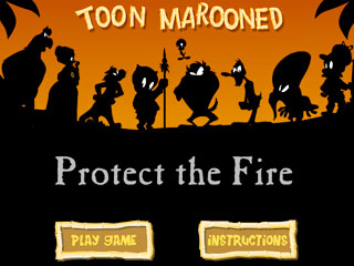 เกมส์ Toon Marooned. Protect The Fire