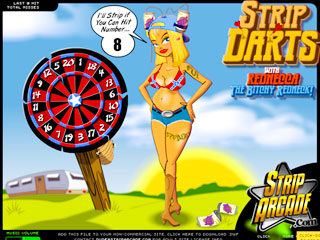 เกมส์ Strip darts rednecca